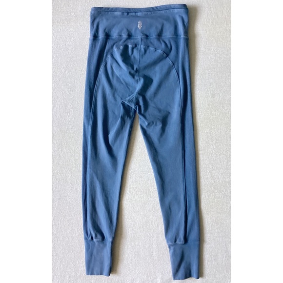Free People Movement Hot Shots Cotton Jersey Pants Woman Medium Apres Blue - Picture 7 of 15